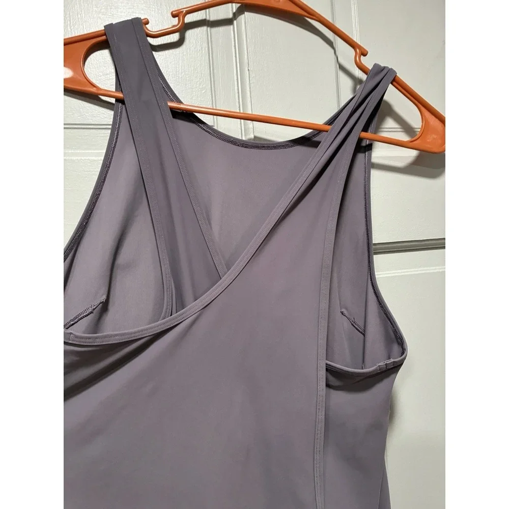 Lululemon Women Size 8 Early Morning Dress Graphite Purple Athletic Activewear